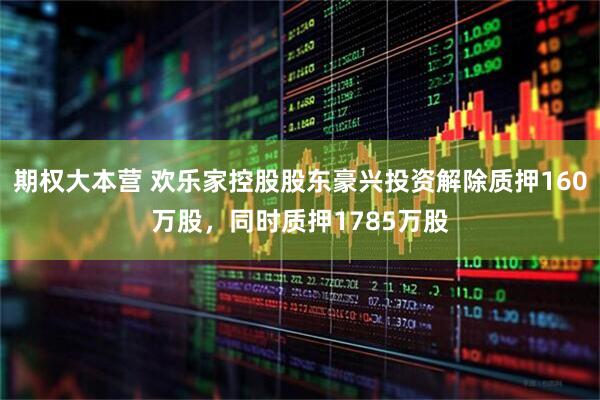 期权大本营 欢乐家控股股东豪兴投资解除质押160万股，同时质押1785万股